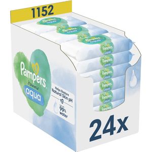 Pampers Harmonie Aqua Billendoekjes - 24 Verpakkingen = 1152 Babydoekjes