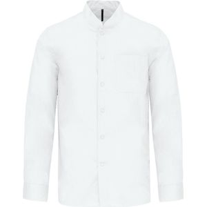 Luxe Overhemd/Blouse met Mao kraag merk Kariban maat L Wit