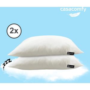 Hoofdkussen , Ergonomisch, Orthopedisch, Pure Comfort,Nekklachten, 60x70 cm, 2 stuks , duo pack, Geschikt voor rug-, zij- en buikslapers