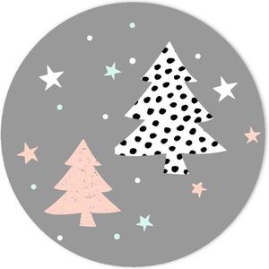 Kerst Sluitzegels - 15 Mooie Cadeau Stickers Kerstmis - Cadeaustickers Pastel Kerst - 45 mm Sluitzegel Stickers - Goedkope Sluitstickers - Envelopstickers, Kerststickers, Cadeauzakje Stickers, Inpakken, Cadeaustickers, Kadostickers - Kerstkaart Maken