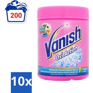 Vanish Oxi Action - Vlekkenverwijderaar Poeder - Zonder Bleek - Gekleurde Was - 500 Gram - Bulkverpakking - 10 stuks