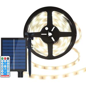 Solar LED Strip Verlichting 10m - Waterdichte Flexibele Tuinverlichting met Afstandsbediening - 8 Verlichtingsmodi