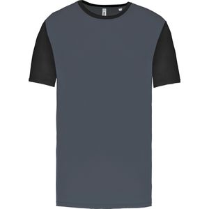 Tweekleurig herenshirt jersey met korte mouwen 'Proact' Grey/Black - XS