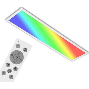 BRILONER - Colour - LED-paneel - plafondlamp - ultraplat design - incl. afstandsbediening - CCT kleurtemperatuurregeling - RGB-kleurwisselregeling - traploos dimbaar via afstandsbediening - IP20 - 24W