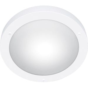 LED Plafondlamp - Badkamerlamp - Trion Condi - Opbouw Rond - Spatwaterdicht IP44 - E27 Fitting - Mat Wit Aluminium - Ø310mm