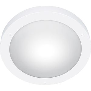 LED Plafondlamp - Badkamerlamp - Trion Condi - Opbouw Rond - Spatwaterdicht IP44 - E27 Fitting - Mat Wit Aluminium - Ø310mm