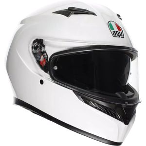 AGV K3 helm mono solid glans wit L