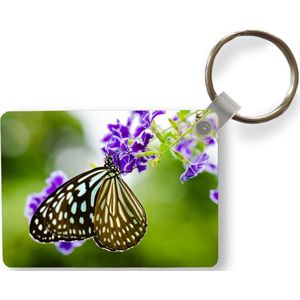 Sleutelhanger - Lavendel - Vlinder - Botanisch - Uitdeelcadeautjes - Plastic