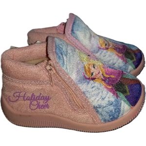 Frozen pantoffels - sloffen - roze - rits - rubberen zool - maat 21