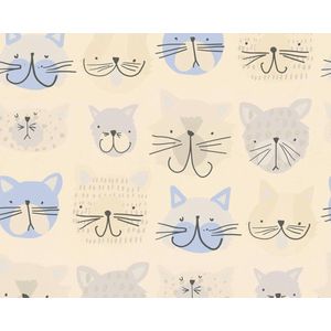 POEZEN BEHANGPAPIER | Kinderkamer - blauw creme grijs - A.S. Création Boys & Girls 6