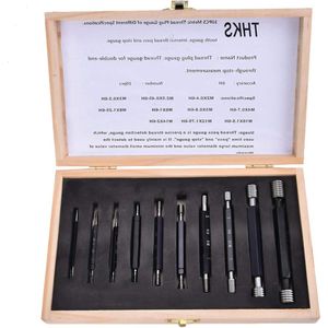 Steekdiameter Meetinstrument 10 STKS Metrische Draadplug Gage Set - Steekdiameter Meetinstrument Dubbel Uiteinde - Door Stopsteek Draadmeters - Metrische Draad - Nauwkeurige Meting .