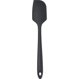 Quaks - Pannenlepel – Siliconen - Zwart - 1 Stuk - 28.2 cm – Vaatwasser Bestendig - Inclusief Ophangoog - Pottenlikker - Flessenschraper – Flessenspatel