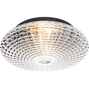 QAZQA nohmi - Klassieke Plafondlamp - 2 lichts - Ø 35 cm - Transparant - Woonkamer | Slaapkamer | Keuken