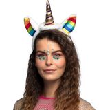 Boland - Diadeem Rainbow unicorn Multi - Één maat - Kinderen en volwassenen - Vrouwen - Fantasy