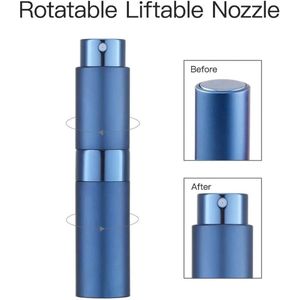 8 ml lege parfumfles (3 stuks), mini-verstuiver voor reizen, verstuiver (goud-zilver, blauw)
