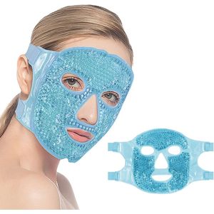 Koelmasker voor Ogen - Herbruikbaar Gel Oogmasker tegen Gezwhereerde Ogen en Donkere Kringen (Blauw)