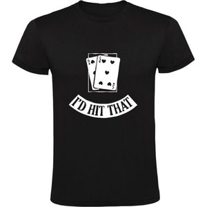 Blackjack Heren T-shirt | kaarten | kaartspel | casino | gokken