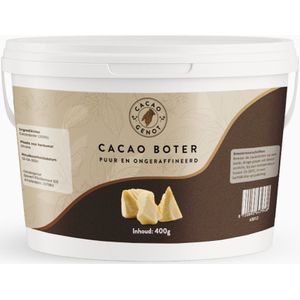 Cacaogenot - Pure Cacaoboter 400 gram - Ongeraffineerd - Vegan - Huid - Food-grade - Cocoa butter