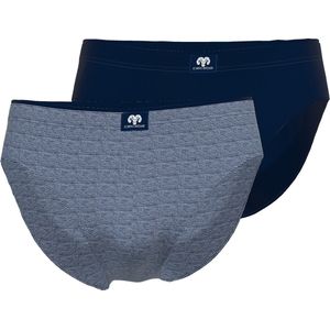 Ceceba heren sport slip (2-pack) - middenblauw gestreept - Maat: XXL