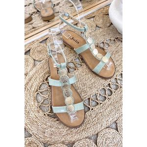 Mooie groene sandalen met gesp sluiting - maat 37