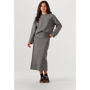 Object Objreynard Hw Knit Skirt Rokken Dames - Grijs - Maat XL