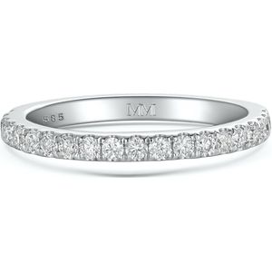 Starlet - 18k Witgouden Moissanite Eternity Ring
