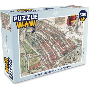 Puzzel Kaart - Historisch - Amsterdam - Legpuzzel - Puzzel 500 stukjes