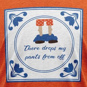 JAP Koningsdag heren shirt (Maat XXL) - Regular fit - Oranje kleding - ""There drops my pants from off