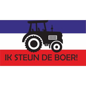 LBM trots op de boer herbruikbare raamsticker - 30 x 30 cm - rood wit blauw