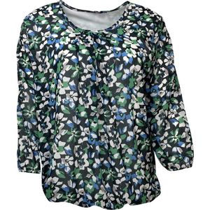 Pink Lady dames blouse - blouse dames LM - M103 - groen print - maat M