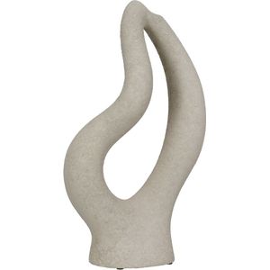 Gilde Handwerk - Decoratieve Vaas - Mailand - Vaas - Bloemenvaas - Keramiek - Creme - 10x28x40cm