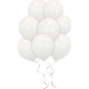 LUQ - Luxe Witte Helium Ballonnen - 10 stuks - Verjaardag Versiering - Decoratie - Feest Latex Ballon Wit - Bruiloft