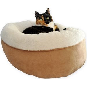 All For Paws - Kattenmand - Lambswool - Donut bed - tan beige 1st
