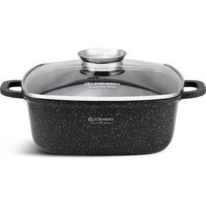 Edënbërg Stonetec Line - Luxe Aluminium Kookpan/Braadpan met Deksel - 2,8 liter