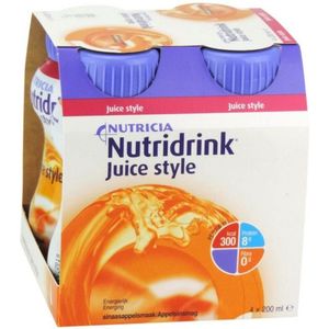 Nutricia Nutridrink Juice Style Sinaasappel 4 x 200 ml