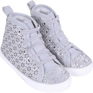 Grijze glitter sportschoenen