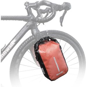 Fietstas, bagagedragertas, waterdicht, fietstas voor bagagedrager, zadeltas, schoudertas, laptopbagagedrager, professionele fietsaccessoires, 4 liter, oranje