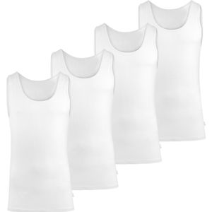BOXR Underwear - Tanktop Heren - Singlet Heren - Bamboe Hemden Heren - 4-Pack - Wit - XL - Onderhemd Heren - Bamboe Hemden voor Mannen