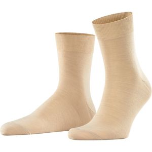 FALKE Airport Korte Sokken zonder patroon ademend dik plain kwart lengte Merinowol Katoen Beige Heren sokken - Maat 41-42