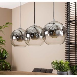 DePauwWonen - Hanglamp Henderson - 3 lichts - E27 Fitting - Hanglampen Eetkamer, Woonkamer, Industrieel, Plafondlamp, Slaapkamer, Designlamp voor Binnen - Glas | Kristal