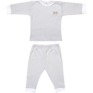 Beeren Bodywear Unisex Pyjama Stripe - Grijs - Maat 62/68