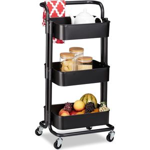 Premium Keukentrolley – keuken planken - Opberg Trolley op wielen – met niveaus – duurzaam -ruimtebesparend