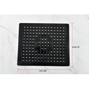 Drainer Mat for Sink, Kitchen and Bathroom - Black, 31 x 26 cm, Pack of 2
