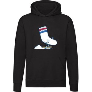 Sok op een skateboard Hoodie - skaten - halfpipe - grappig - unisex - trui - sweater - capuchon