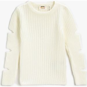 Koton Standaard mouw Basis Ecru sweater voor meisjes 3WKG90004AT