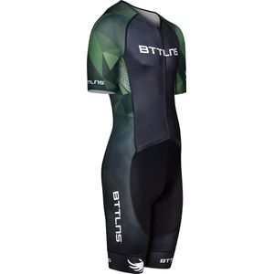 BTTLNS trisuit - triathlon pak - trisuit korte mouw heren - Typhon 2.0 SE - groen - XL