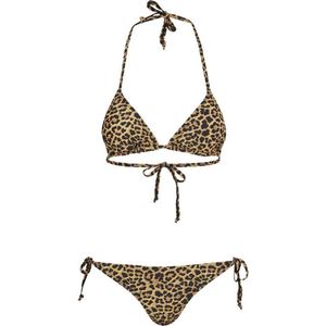 Urban Classics - Animal Leo Bikini set - XL - Bruin/Zwart