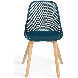 Set van 4 stoelen Mandy, eendenblauw, voor eetkamer