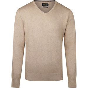 Steppin' Out Trui Cashmere V-Hals Khaki - Maat S - Heren - Pullovers