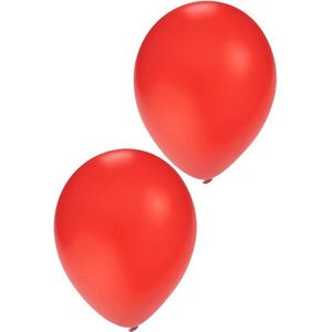 Helium ballon rood 10 inch per 100
